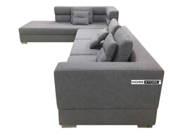 Ảnh của Sofa chữ L bọc vải chân inox không dỉ