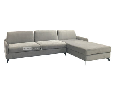 Ảnh của Sofa hiện đại chữ L bọc nỉ màu xám bạc