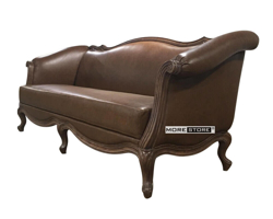 Ảnh của Mẫu sofa gỗ óc chó bọc da cao cấp (Bộ gồm 2 đơn - 1 văng)