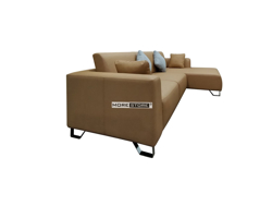 Ảnh của Mẫu sofa phòng khách bọc da nâu hiện đại, trẻ trung