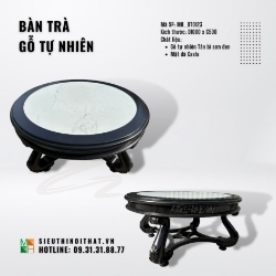 Ảnh của BÀN TRÀ TRÒN GỖ TỰ NHIÊN MẶT ĐÁ MH_BT0123